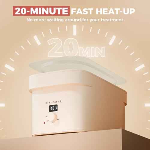 7000ml Paraffin Wax Machine for Hand and Feet, Hand Wax Paraffin Machine Bath with 4.4 lbs Scent-Free Paraffin Wax Refills for Hands, Feet, Elbows & Body to Relieve Stiff Muscles & Joints