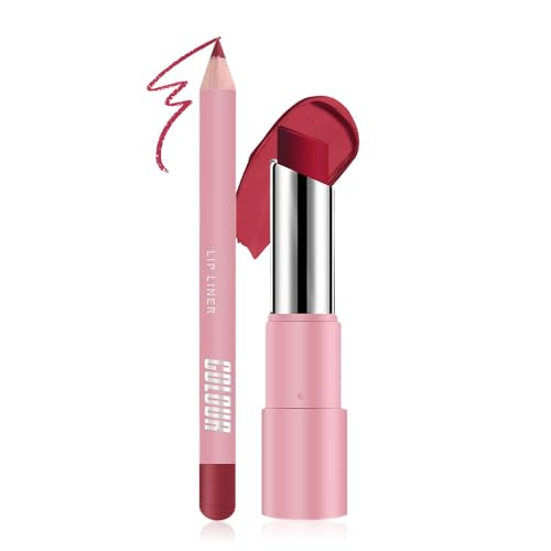 Wine Red 2-in-1 Matte Lip Liner & Lipstick Duo