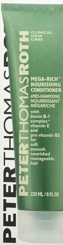 Peter Thomas Roth Mega-Rich Nourishing Conditioner, Biotin B-7 Complex Conditioner for Softer, Smoother, Healthier-Looking Hair, 8.5 Fl Oz (Pack of 1)