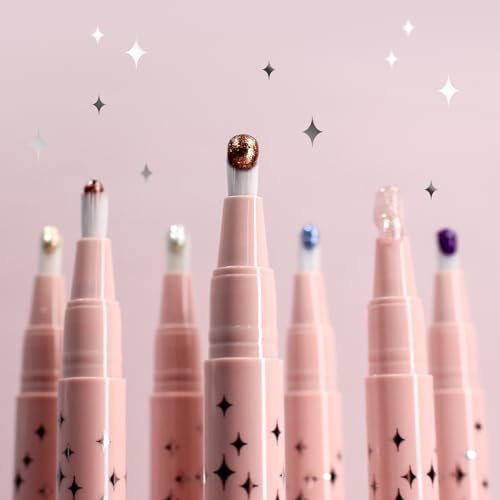 4-Color Shimmer Liquid Eyeshadow Stick with Brush