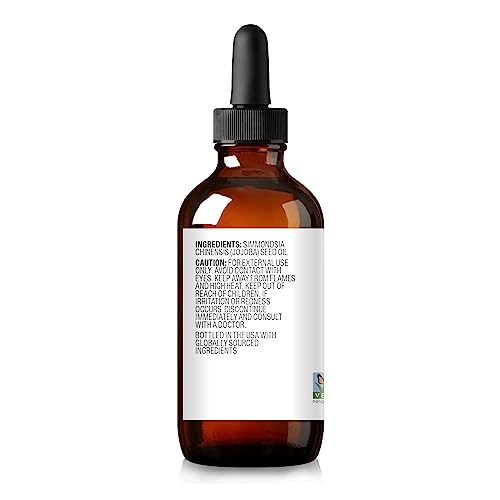 Cliganic Non-GMO Jojoba Oil for Skin, Hair & Face (2oz) | 100% Pure, Natural Cold Pressed Unrefined Hexane Free