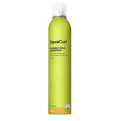 DevaCurl Flexible Hold Hairspray Non-Crunch Finishing Styler, Bright Breeze, 10 fl. oz