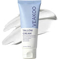 Veakoo Beef Tallow for Skin, Whipped Beef Tallow Cream, Unscented Face Moisturizer in Tube, Organic Grass Fed Tallow and Honey Balm for Nourishing Dry, Oily, Combination, and Normal Skin