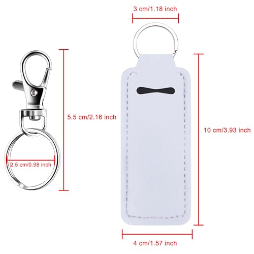 Duufin 20-Pack Chapstick Keychain Holders with Metal Clips