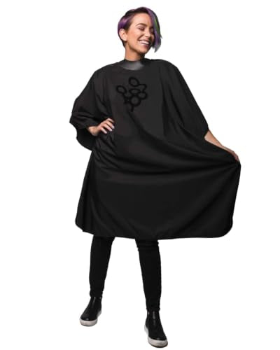 FRAMAR Black Cutting Cover Hair Cutting Cape for Adults, 57x45 in