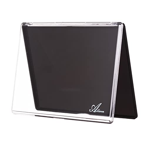 Allwon Large Empty Magnetic Transparent Plastic Eyeshadow Makeup Palette with 20Pcs Adhesive Empty Palette Metal Stickers for Eyeshadow Lipstick Blush Powder