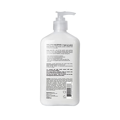 HEMPZ Body Lotion - Pink Citron & Mimosa Flower Daily Moisturizing Cream, Shea Butter Hand and Body Moisturizer - Hemp Extract Lotion - Skin Care Products, Pure Organic Hemp Seed Oil - 17 Fl Oz