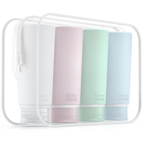TSA Leak Proof Travel Bottles 3.4oz 4-Pack