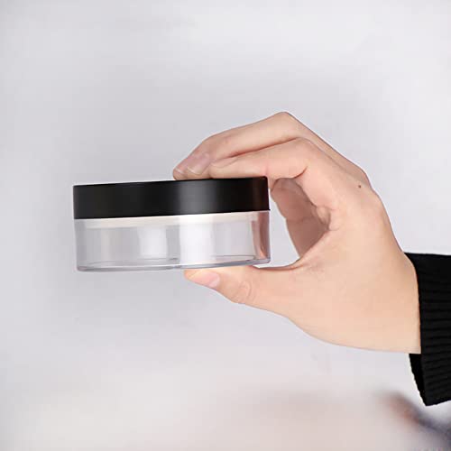 2-Pack 50g Plastic Powder Containers | Travel Makeup Jars