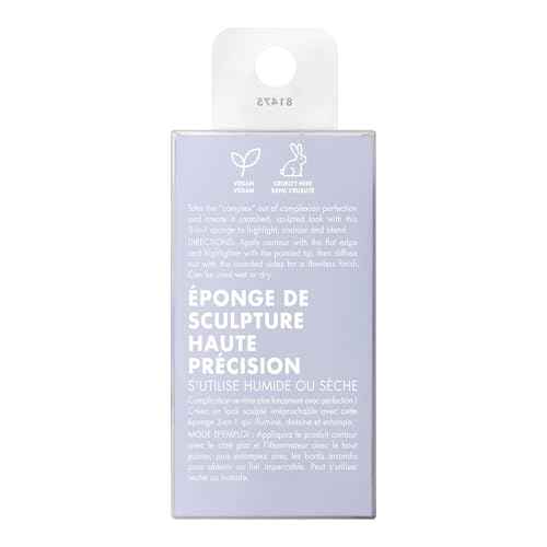 e.l.f. Precision Sculpting Sponge, 3-in-1 Sponge For Contouring & Blending To A Smooth Finish, Great For Cream & Powder Formulas, Vegan & Cruelty-Free