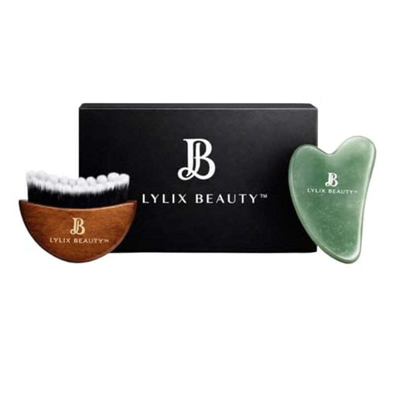 Lymphatic Contour Face Brush & Jade Gua Sha Set