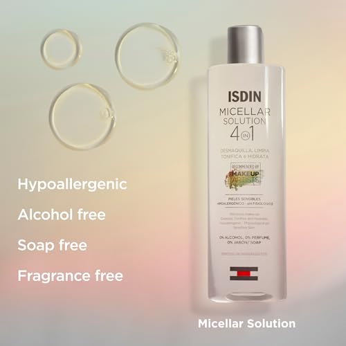 ISDIN 4-in-1 Micellar Water Makeup Remover, 13.5 fl oz