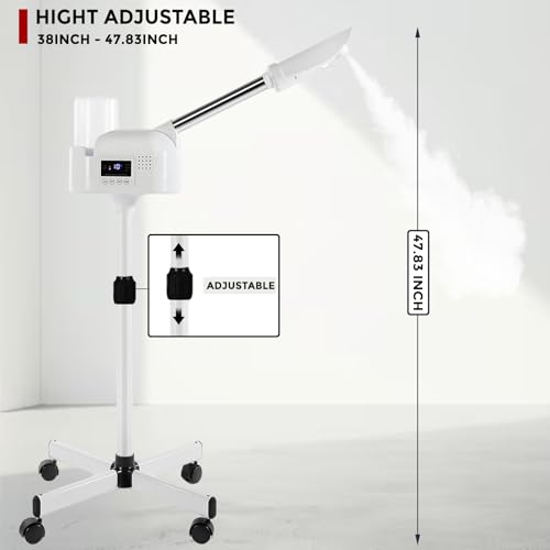 Professional Facial Steamer on Wheels with Touch Screen & Timer