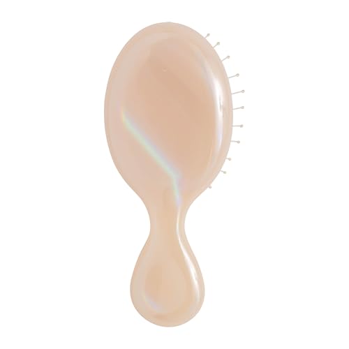 Wet Brush Mini Detangler Hair Brush Iridescence Icon Cream Travel Brush - Soft IntelliFlex Bristles