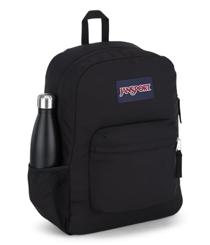 JanSport Cross Town Backpack 17" x 12.5" x 6" - Simple Bag for Everyone with 1 Main Compartment, Front Utility Pocket - Premium Class Accessories - Black