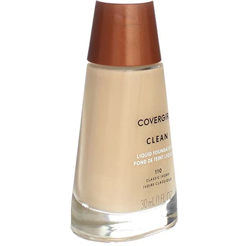 CoverGirl Clean Liquid Makeup, Classic Ivory [110], 1 oz (Pack of 4)