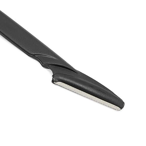 Men's Touch Up Razors for Mustache, Beard (Black, 5.8 Inches, 12 Pack)