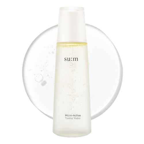 SU:M Micro-Active Toning Water (5.07 fl oz) - Dual-Phase Gentle Exfoliating Toner with Low-Irritation, Improved Skin Texture & Boost Vitality, Korean Skin Care. PHA, Biopeptide.