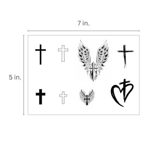 One Grace Christian Temporary Tattoos - God is Greater than Highs and Lows, Cross Tattoos, Ichthys