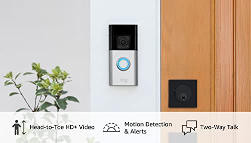 Ring Battery Doorbell Plus | Head-to-Toe HD+ Video, motion detection & alerts, and Two-Way Talk (2023 release)