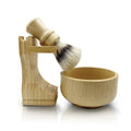 Men's Shaving Kit with Natural Boar Bristle Shaving Brush, Pure Bamboo Shaving Brush Stand with Bowl | Complete Wet Shaving Set for Smooth & Luxurious Shave