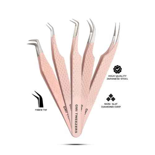 Fiber Tip Lash Tweezers For Eyelash Extension Tweezers Professional