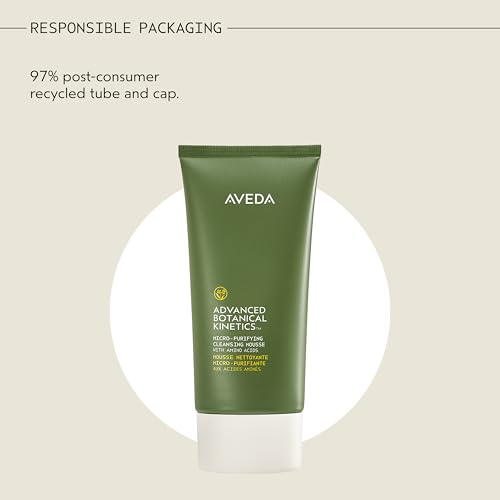 Aveda Advanced Botanical Kinetics Micro-Purifying Cleansing Mousse | Removes makeup, excess oil, and impurities | Vegan | Full Size | 5 Fl Oz