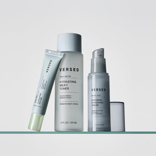 Versed Water Rush Intensive Hydrating Serum - Hyaluronic Acid Serums for Face with Vitamin B5 - Lightweight Face Serum for Dry Skin - Sensitive Skin-Approved & Clinially Tested (1 fl oz)