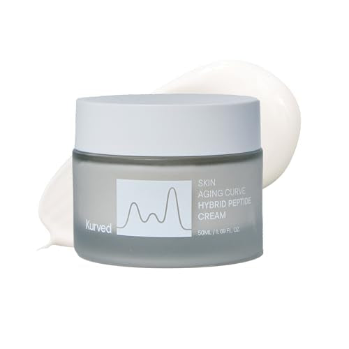 Kurved Skin Aging Curve Hybrid Peptide Cream, 1.69 fl oz (50 mL) | Peptide Firming & Lifting Face moisturizer, Anti-aging Wrinkle Cream for fine lines | Improves Radiance, Day & night