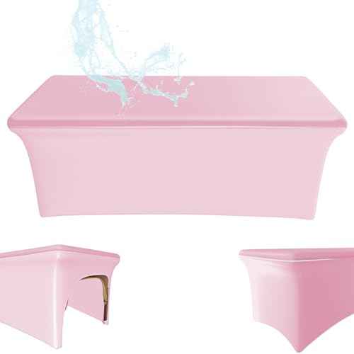 Pink Lash Bed Cover 6FT Vinyl Massage Table Cover Protector, Silky Reusable & Wipeable Massage Bed cover Waterproof Ultra-Durable and High Elasticity Leather Spa Bed Covers for Esthetician