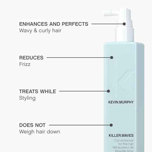 KEVIN.MURPHY KILLER.WAVES - Wave Enhancer for Fine Hair - For Wavy & Curly Hair - Weightless Curl Enhancer - Frizz Reduction - Daily Hair Care - 150 mL / 5.1 fl oz