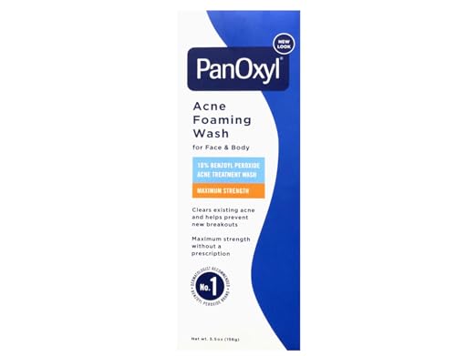 PanOxyl 10% Benzoyl Peroxide Acne Foaming Wash 5.5 oz Pack of 2 - Maximum Strength