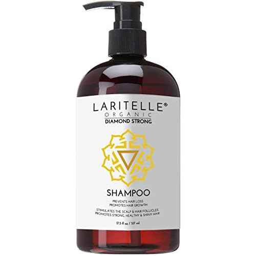 Laritelle Diamond Strong Organic Shampoo ? Hair Growth & Strengthening ? Sulfate-Free, Cedarwood & Botanicals ? Prevents Thinning & Breakage ? Made in USA ? 17.5 oz