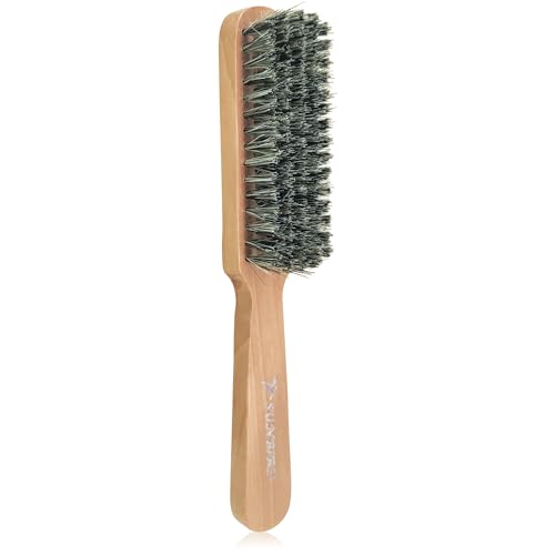 SUNBIRD Men's Beard Brush with Boar Bristles, Soft Beard Brush for Styling & Daily Grooming, Slick Back Hair Brush for Smooth & Shiny Hair, 3 Models to Choose From