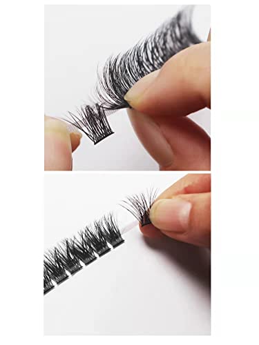 10Rows,Large Pack Grafting Mixed 10-12-14-16mm/14-16-18mm/12-14-16mm Wide Stem Cluster Eyelashes D Curl Individual False Eyelashes Home DIY Eye Lashes Extensions (mixed 10-12-14-16mm)