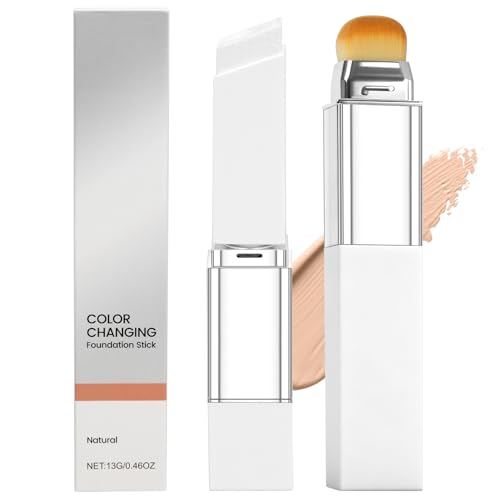 ROVLET Color Changing Foundation Stick - Hydrating Makeup with Brush