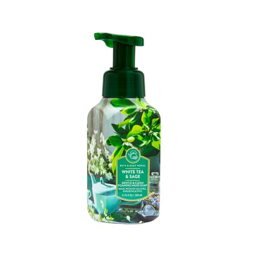 Bath & Body Works Foaming Hand Soap 3-Pack Bundle – White Tea, Blueberry, Roses