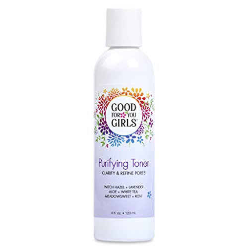 Good For You Girls Hydrating Toner for Face Contains Aloe, Witch Hazel, Meadowsweet, Chamomile, Rosewater, Witch Hazel Toner for Face, Alcohol Free (4 Fl. Oz)