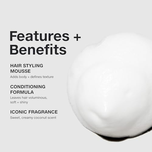 Paul Mitchell Sculpting Foam, Touchable, Flexible Hold + Frizz Control, For All Hair Types