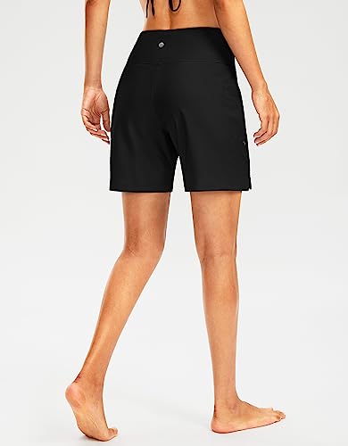 G Gradual Women's High Waisted 7" Swim Board Shorts - Quick Dry