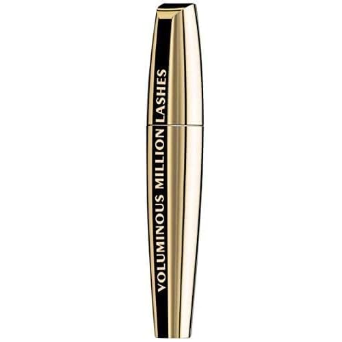 L¡¯Oreal Paris Makeup Voluminous Million Lashes Mascara, Volumizing Collagen Infused Eye Makeup, Amplifying Mascara Brush, Washable, Blackest Black, 0.3 Fl Oz., 1 Count