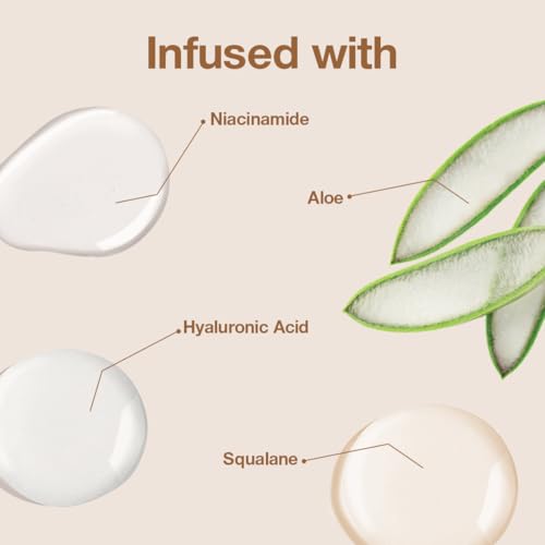 Palladio Skin Tint with Aloe, Niacinamide and Hyaluronic Acid, Sheer to Medium Coverage, Glowy Finish, Brightening and Blurring Lightweight Foundation Makeup (Light Ivory)