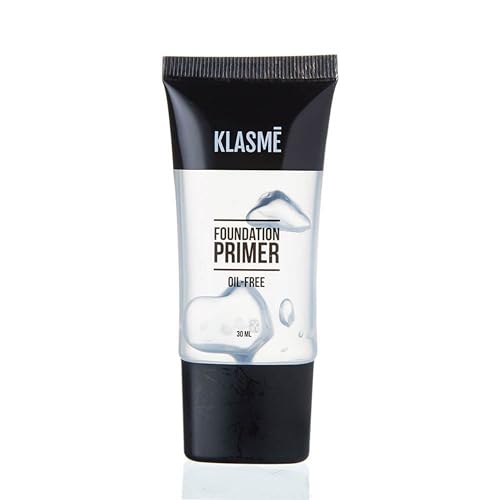 Klasme Foundation Primer | Velvet Touch Finish | Pore Minimizer | Oil-Free Makeup Prep | Long-Lasting Hold | Enriched with Mango Seed Extract | 1.05 fl oz