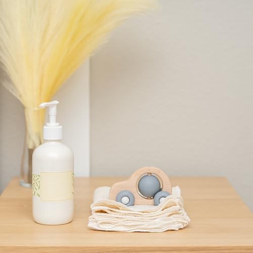 Organic Cotton Reusable Baby Wipes - 10 Pack, Soft & Washable