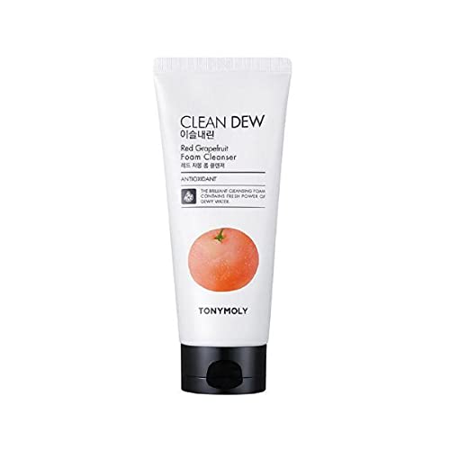 TONYMOLY Clean Dew Foam Cleanser, Red Grapefruit, 6 Fl Oz