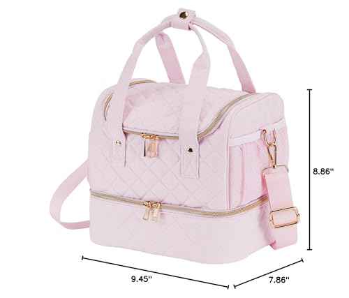 VOFIpremiAm Nail Polish Organizer Case Fits Nail Lamp and 30 Bottles,Nail Organizers and Storage for Nail Tech Travel,Pretty Nail Polish Storage Bag Fits Nail Kit & Manicure Tools (Patented)