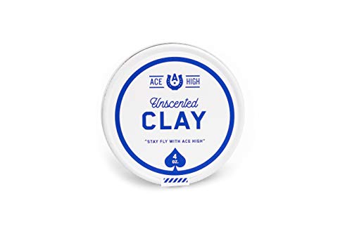 Ace High Unscented Hair Clay - Strong Hold Matte Finish 4oz
