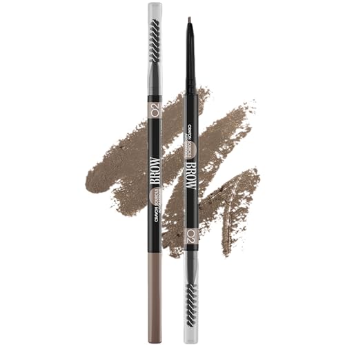 Vivienne Sab? Brow Arcade Eyebrow Pencil ? Micro Definer with Brush for Natural Shaping, Long-Wear Color for Full, Defined Arches, Shade 02 Chocolate Brown, 0.035 oz