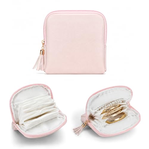 Small Travel Jewelry Case, Organizer Pouch Bags with Zipper