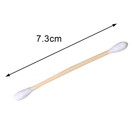 RIKWOG Bamboo Cotton Swabs 1200 Pack - Natural Cotton Buds for Ears & Makeup